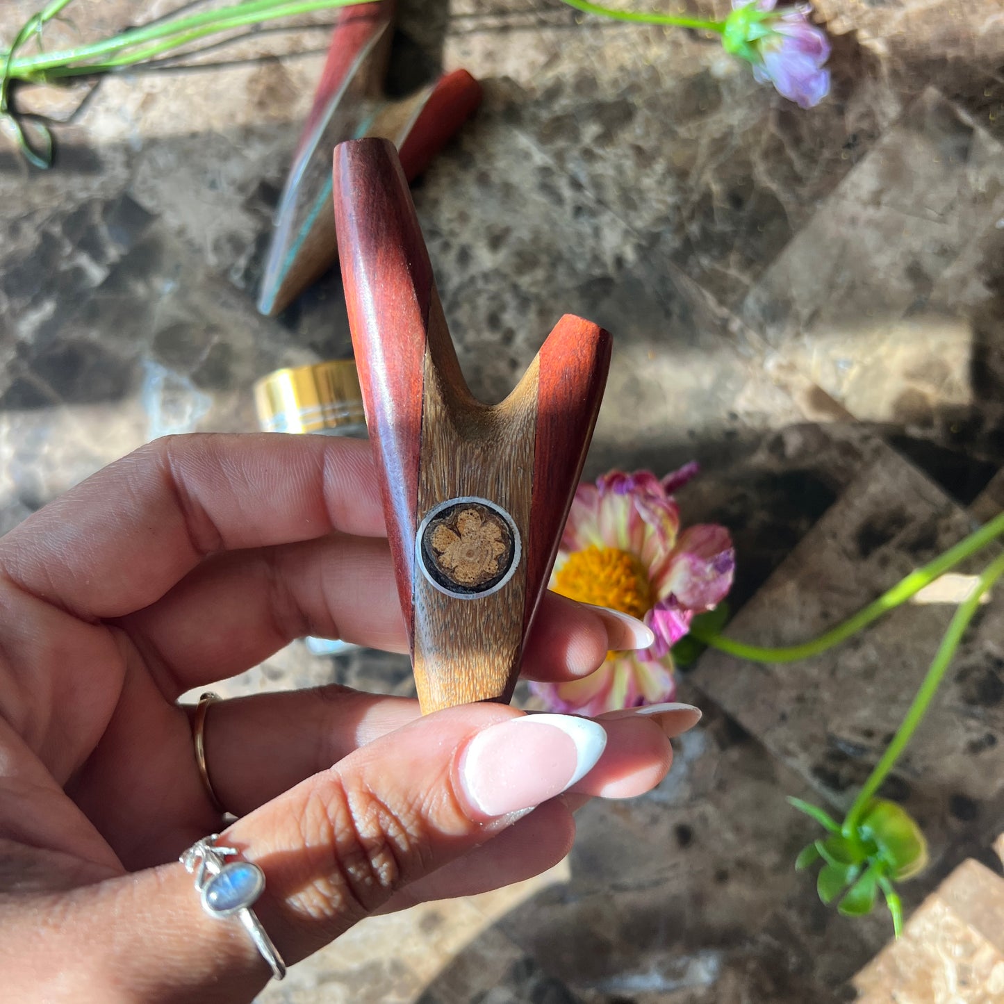 Hapecito -- White Rose Sacred Snuff // Kuripe (Applicator)