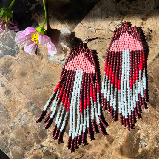 MushWOMB Beadwork Earrings -- Autumn