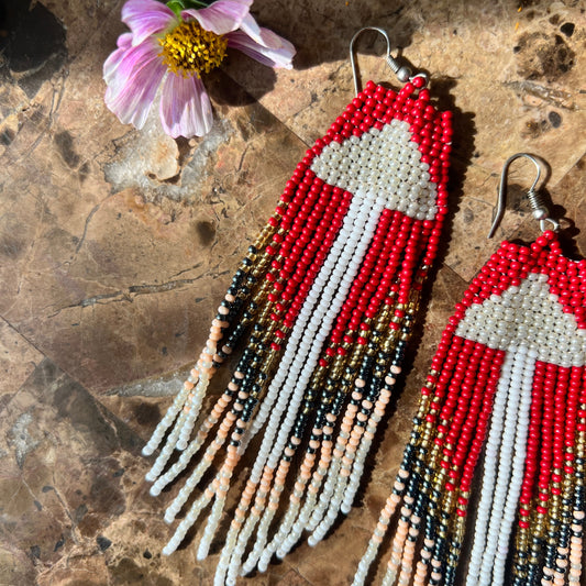 MushWOMB Beadwork Earrings -- Radiant