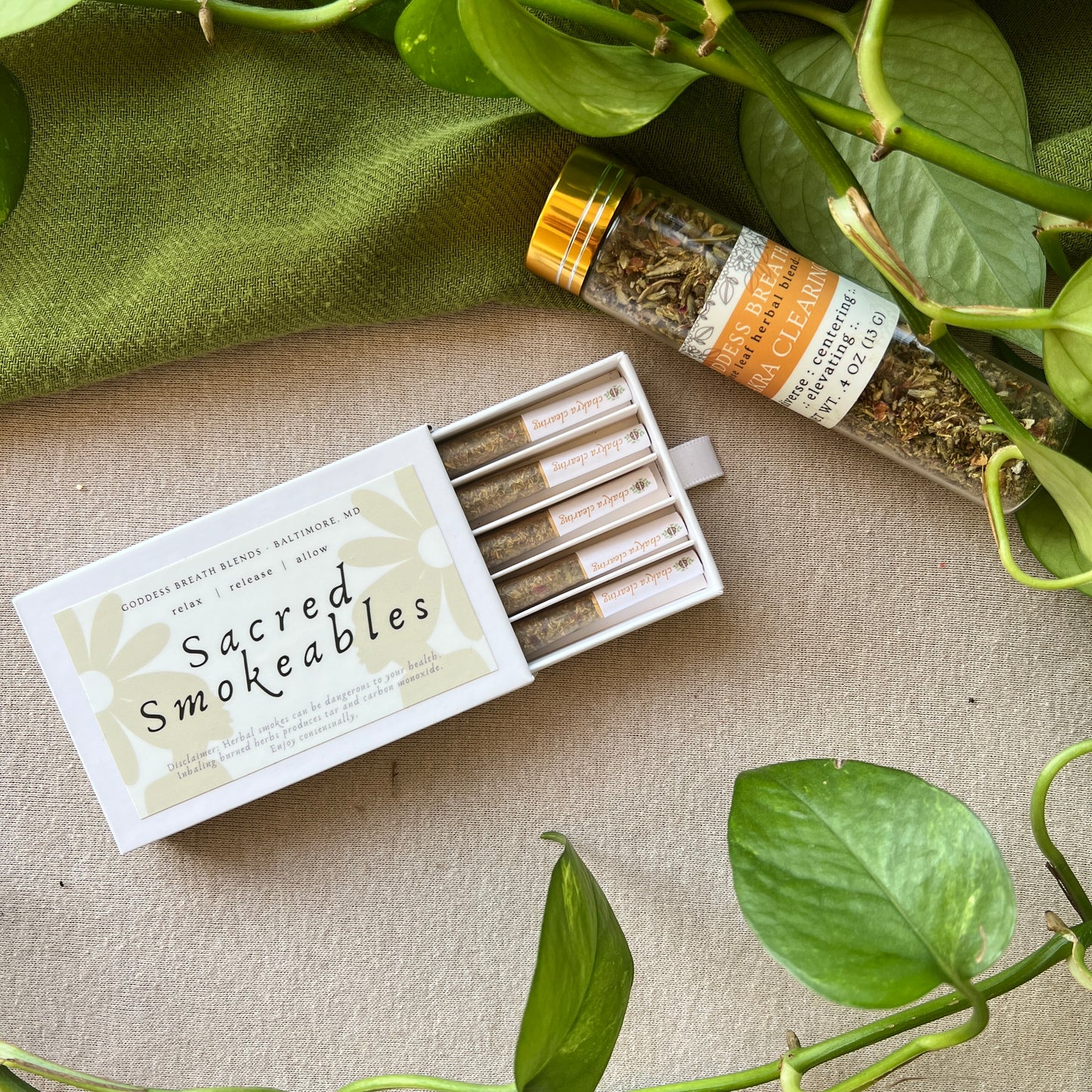 Goddess Breath Herbal Pre-Rolls (Sampler + Single Blend 5-Packs)