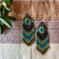 Beadwork Earrings -- Butterfly Arrow (Midnight Blue)