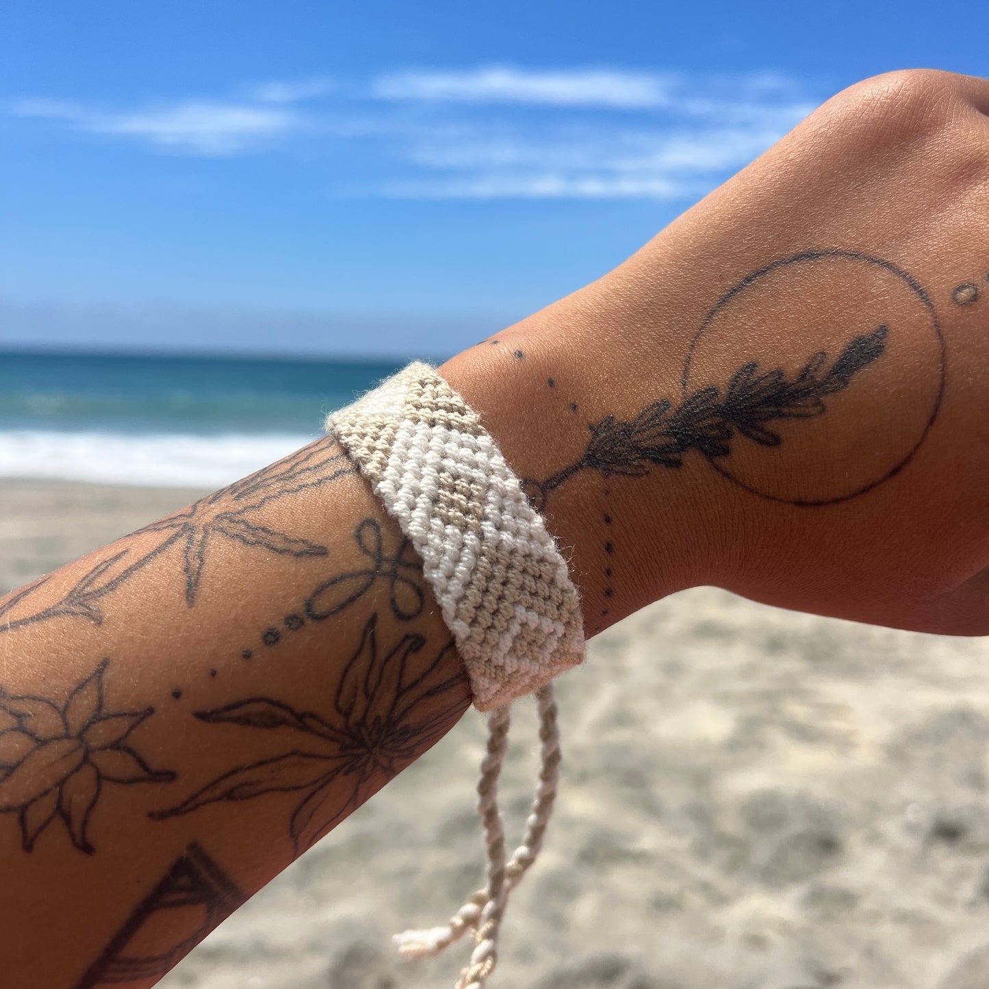 Woven Cotton Tie On Bracelets