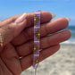 Beadwork Bracelet -- Lavender + Green