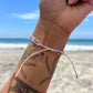 Beadwork Bracelet -- Lavender + Green