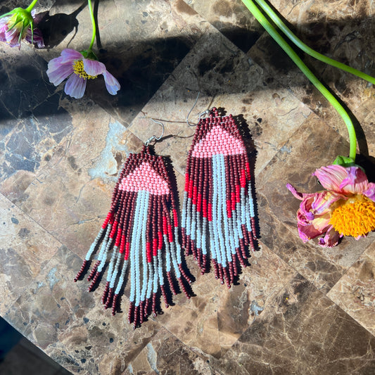 MushWOMB Beadwork Earrings -- Autumn