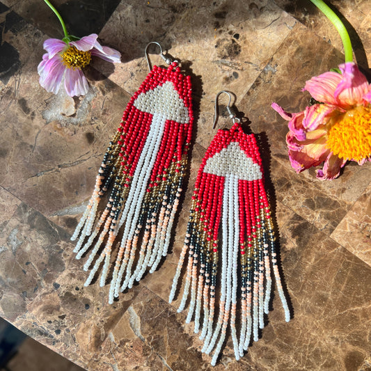 MushWOMB Beadwork Earrings -- Radiant